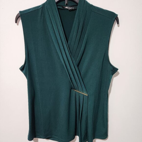 Adrianna Papell Tops - Adrianna Papell NEW Teal Green Sleeveless Top - Size Large